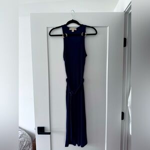 Elegant Navy Michael Kors Belted Dress Size XS